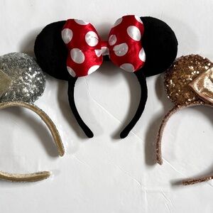 Disney Parks Minnie Ears Set Of 3 Bundle